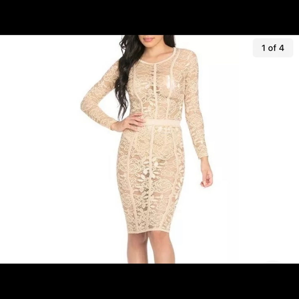 Sexy tan Piping contrast body con bodysuit & Piping contrast lace skirt set New